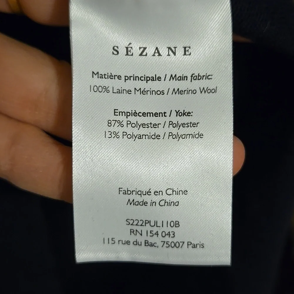 Sezane Janis Merino Wool Jumper - Picture 7 of 9